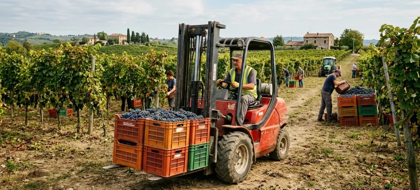 Tempo di vendemmia: acquista o noleggia i tuoi mezzi per la movimentazione e lavora senza rallentame